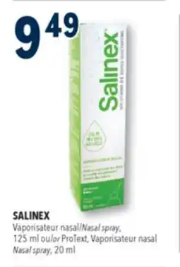Familiprix SALINEX, Nasal spray, 125 ml ou/or ProText, Nasal spray, 20 ml offer