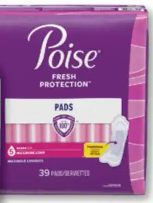 Familiprix Poise long length maximum absorbency pads 39un offer