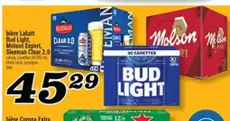 Marché Richelieu BIÈRE LABATT BUD LIGHT, MOLSON EXPORT, SLEEMAN CLEAR 2.0 | BEER offer
