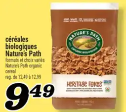 Marché Richelieu CÉRÉALES BIOLOGIQUES NATURE'S PATH | NATURE'S PATH ORGANIC CEREAL offer