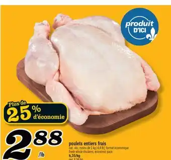 Marché Richelieu POULETS ENTIERS FRAIS | FRESH WHOLE CHICKENS offer