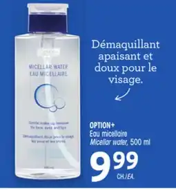 Uniprix OPTION+ Eau micellaire/Micellar water offer