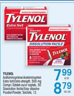 Uniprix TYLENOL Acétaminophène/Acetaminophen,Extra fort/Extra-strength, 500 mg offer