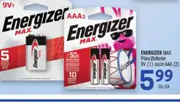 Uniprix ENERGIZER MAX Piles/Batteries, 9V (1) ou/or AAA (2) offer