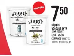 Provigo SIGGI'S YOGOURT SKYR, 650 - 750 G offer
