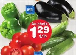 Marches Tradition GREEN PEPPERS, EGGPLANT, YELLOW OR GREEN ZUCCHINI, RED FIELD OR ROMA ITALIAN TOMATOES offer