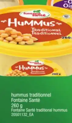Provigo FONTAINE SANTÉ TRADITIONAL HUMMUS, 260 G offer