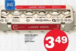 Marches Tradition COMPLIMENTS Calibre gros Large size WHITE EGGS offer