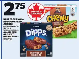 Provigo QUAKER DIPPS OR CHEWY GRANOLA BARS, 120-156 G offer
