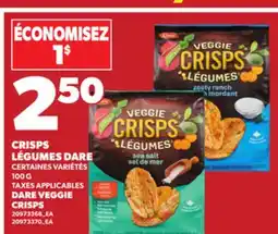 Provigo DARE VEGGIE CRISPS, 100 G offer