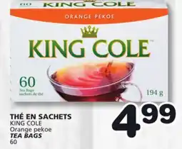 Marches Tradition KING COLE Orange pekoe TEA BAGS offer