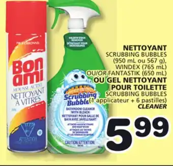 Marches Tradition WINDEX (765 mL) OR FANTASTIK (650 mL) SCRUBBING BUBBLES CLEANER offer