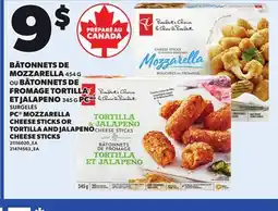 Provigo PC MOZZARELLA, 454 G CHEESE STICKS OR TORTILLA AND JALAPENO, 345 G offer