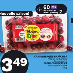 Marches Tradition FRESH CRANBERRIES offer