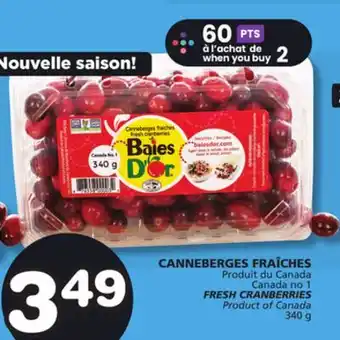 Marches Tradition FRESH CRANBERRIES offer