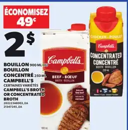 Provigo CAMPBELL'S BROTH, 900 ML OR CONCENTRATED, 250 ML offer