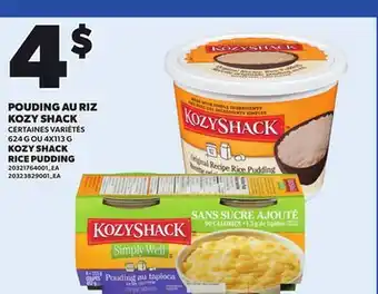 Provigo KOZY SHACK RICE PUDDING, 624 G OU 4X113 G offer