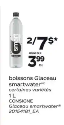 Provigo GLACEAU SMARTWATER , 1 L offer
