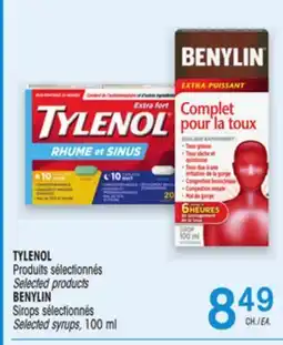 Uniprix TYLENOL Produits sélectionnés/Selected products, Sirops sélectionnés/Selected syrups offer