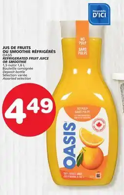 Marches Tradition OASIS REFRIGERATED FRUIT JUICE OR SMOOTHIE offer