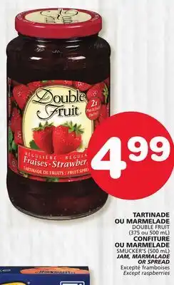 Marches Tradition DOUBLE FRUIT (375 or 500 mL) OR SMUCKER'S (500 mL) JAM, MARMALADE OR SPREAD offer