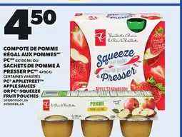 Provigo PC APPLETREET APPLE SAUCES, 6X100 ML OR PC SQUEEZE FRUIT POUCHES, 4X90 G offer