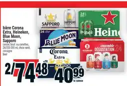 Super C bière Corona Extra, Heineken, Blue Moon, Sapporo offer