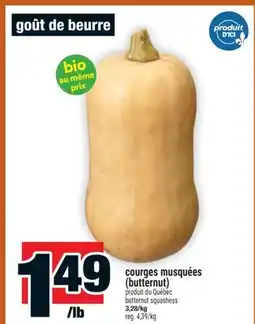 Super C courges musquées (butternut) produit du Québec | butternut squashess offer