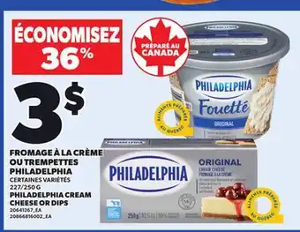 Provigo PHILADELPHIA CREAM CHEESE OR DIPS, 227/250 G offer