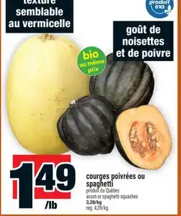 Super C COURGES POIVRÉES OU SPAGHETTI | ACORN OR SPAGHETTI SQUASHES offer