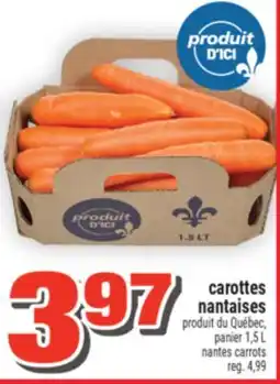 Super C carottes nantaises | nantes carrots offer