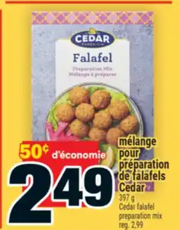 Super C mélange pour préparation de falafels Cedar | Cedar falafel preparation mix offer