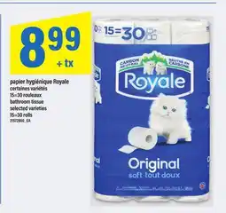 Maxi PAPIER HYGIÉNIQUE ROYALE, 15=30 ROULEAUX / BATHROOM TISSUE, 15=30 ROLLS offer