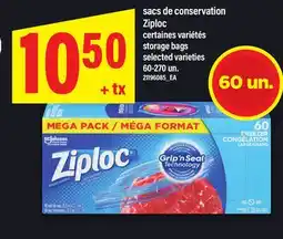 Maxi SACS DE CONSERVATION ZIPLOC / STORAGE BAGS, 60-270 UN offer