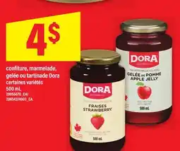 Maxi CONFITURE, MARMELADE, GELÉE OU TARTINADE DORA, 500 ML offer