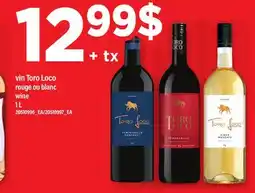 Maxi VIN TORO LOCO ROUGE OU BLANC | WINE, 1 L offer