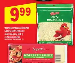 Maxi FROMAGE MOZZARELLISSIMA SAPUTO, 690/700 G OU RÂPÉ KINGSEY, 600 G offer