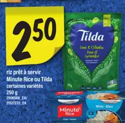 Maxi RIZ PRÊT À SERVIR MINUTE RICE OU TILDA MINUTE RICE OU TILDA, 250 G offer