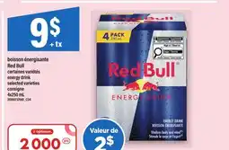 Maxi BOISSON ÉNERGISANTE RED BULL | ENERGY DRINK, 4X250 ML offer