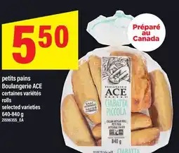 Maxi PETITS PAINS BOULANGERIE ACE | ROLLS, 640-840 G offer