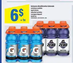 Maxi GATORADE SPORT DRINKS CONSIGNE/DEPOSIT / BOISSONS DÉSALTÉRANTES, 6X591 ML offer