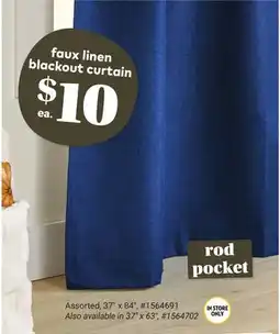 Giant Tiger Blackout curtain offer