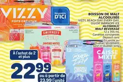 Marché Bonichoix VIZZY, BEACH DAY EVERY DAY, OR SMIRNOFF ICE ALCOHOLIC MALT BEVERAGE offer