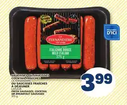 Marché Bonichoix LAFLEUR FRESH SAUSAGES, COCKTAIL FRESH SAUSAGES, COCKTAIL OR BREAKFAST SAUSAGES OR SAUSAGES offer