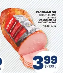 Marché Bonichoix LESTERS PASTRAMI OR PASTRAMI OR SMOKED MEAT offer