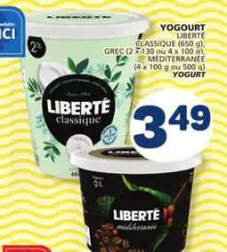 Marché Bonichoix LIBERTÉ CLASSIQUE (650 g), GREC (2 x 130 or 4 x 100 g), MÉDITERRANÉE (4 x 100 g or 500 g) YOGURT offer