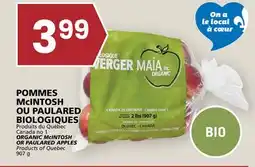 Rachelle-Bery Grocery ORGANIC McINTOSH OR PAULARED APPLES offer
