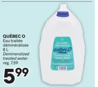 Brunet QUÉBEC O Eau traitée déminéralisée offer