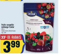 Marché Adonis FRUITS SURGELÉS MÉLANGE CEDAR | CEDAR 4 BERRY BLEND FROZEN offer
