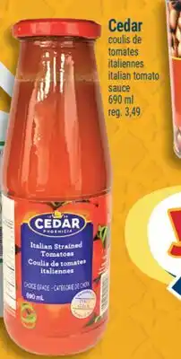 Marché Adonis CEDAR COULIS DE TOMATES ITALIENNES | ITALIAN TOMATO SAUCE offer